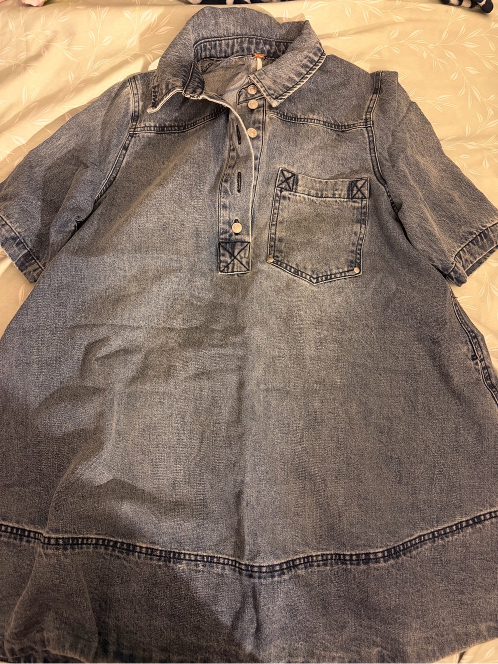 Free People Remino Denim Mini Dress